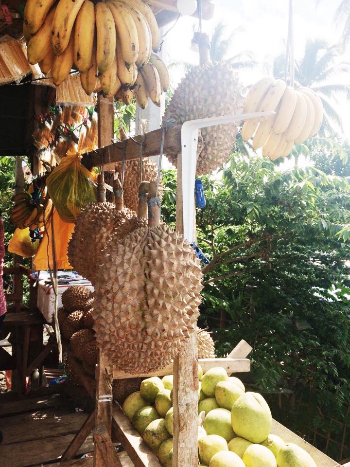 Fruit stands along the road of Davao City